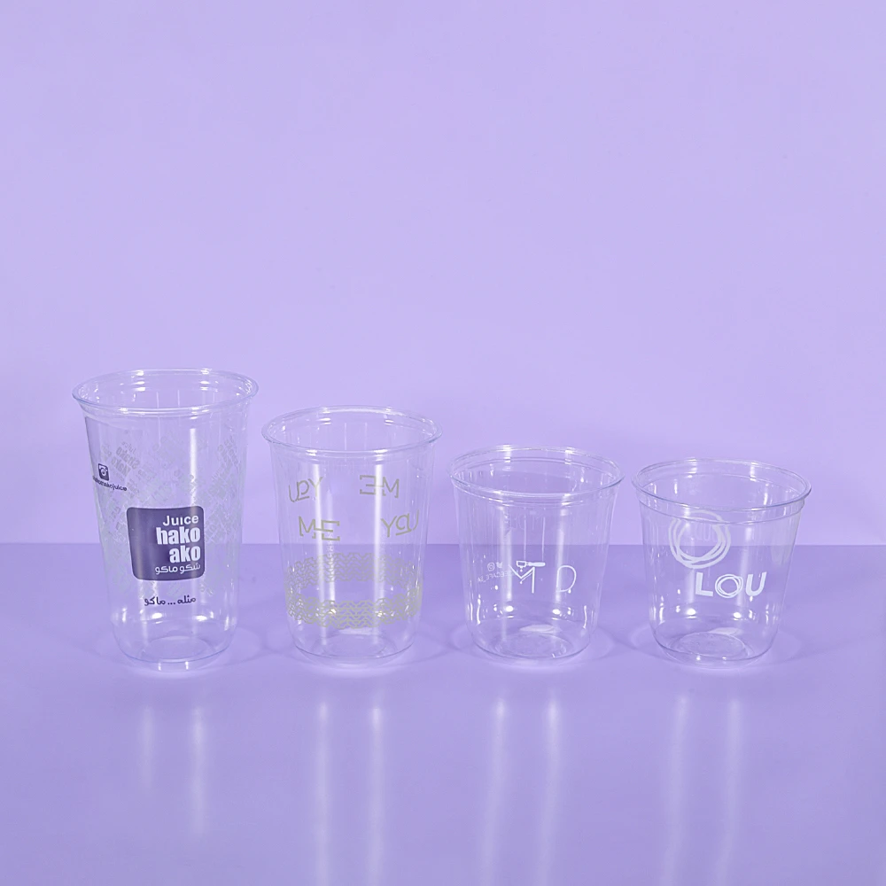U Shaped PET Plastic Cups 16 oz