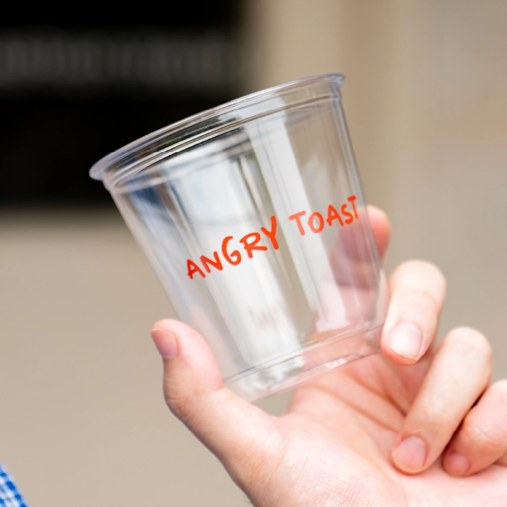 MS 10 oz PET Clear Plastic Cups with Lids